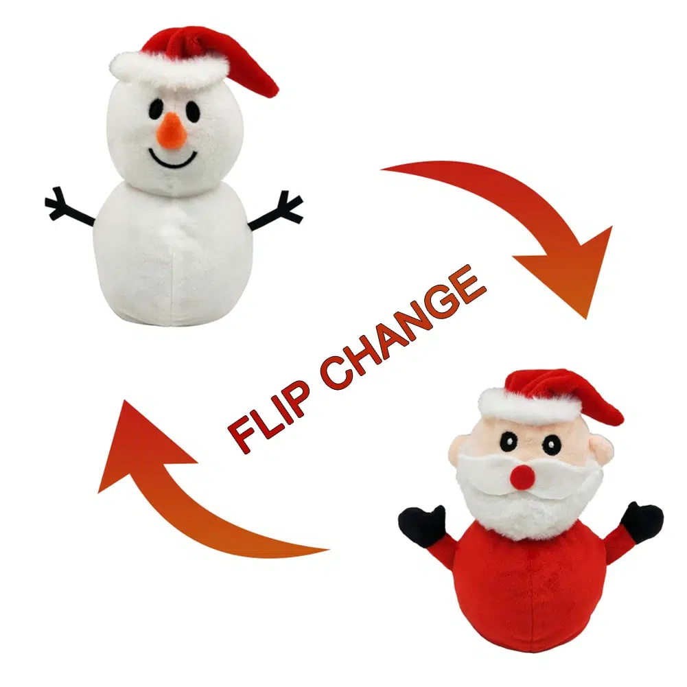 Peluche réversible bonhomme de neige – Père Noël