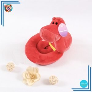 Peluche serpent à sonnette rouge