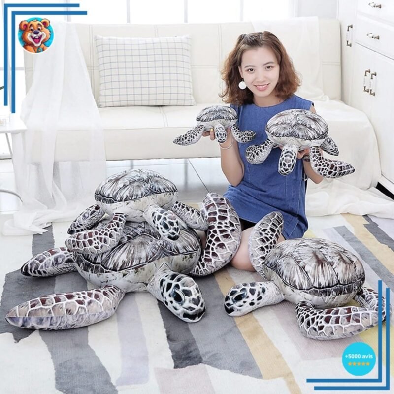 Peluche tortue de mer grise – Image 2