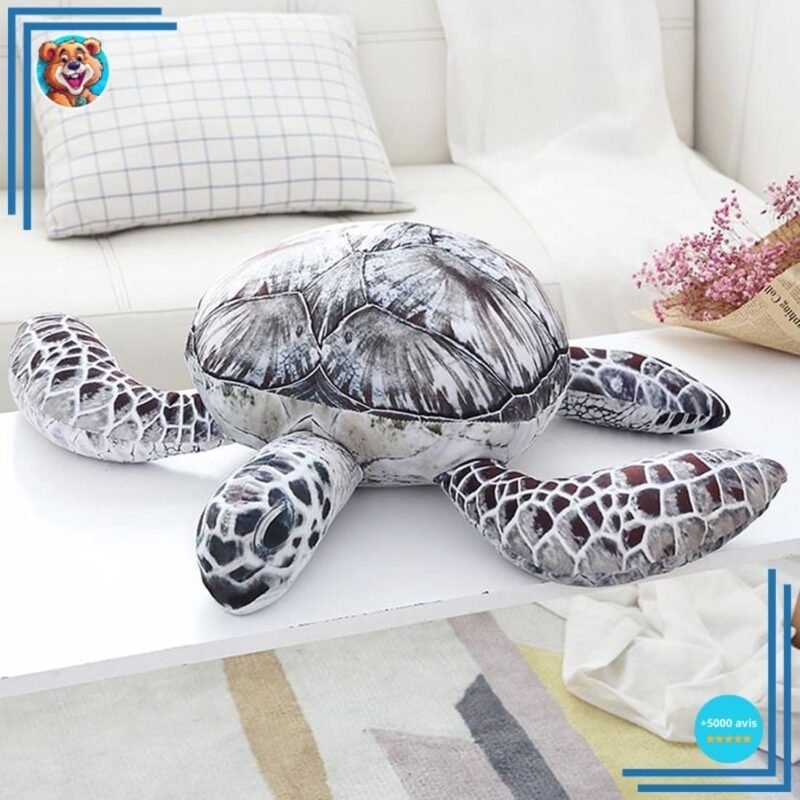 Peluche tortue de mer grise
