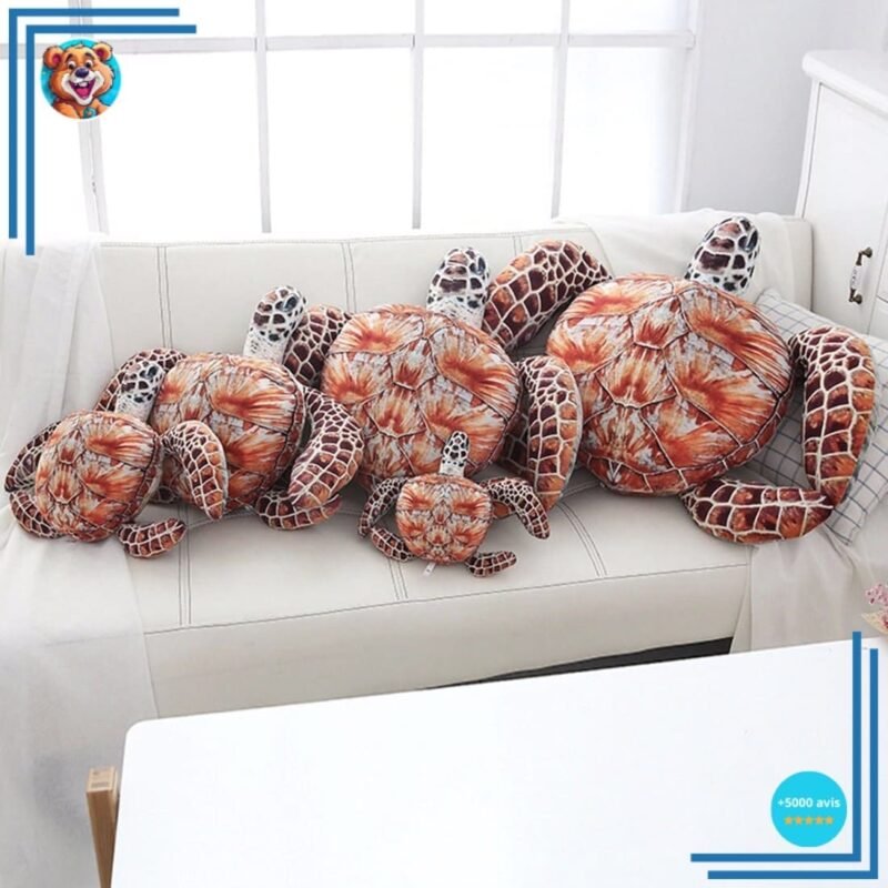 Peluche tortue de mer rouge – Image 2