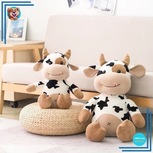Peluche vache tachetée