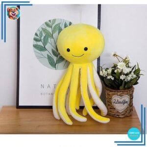 Poulpe mignon en peluche jaune