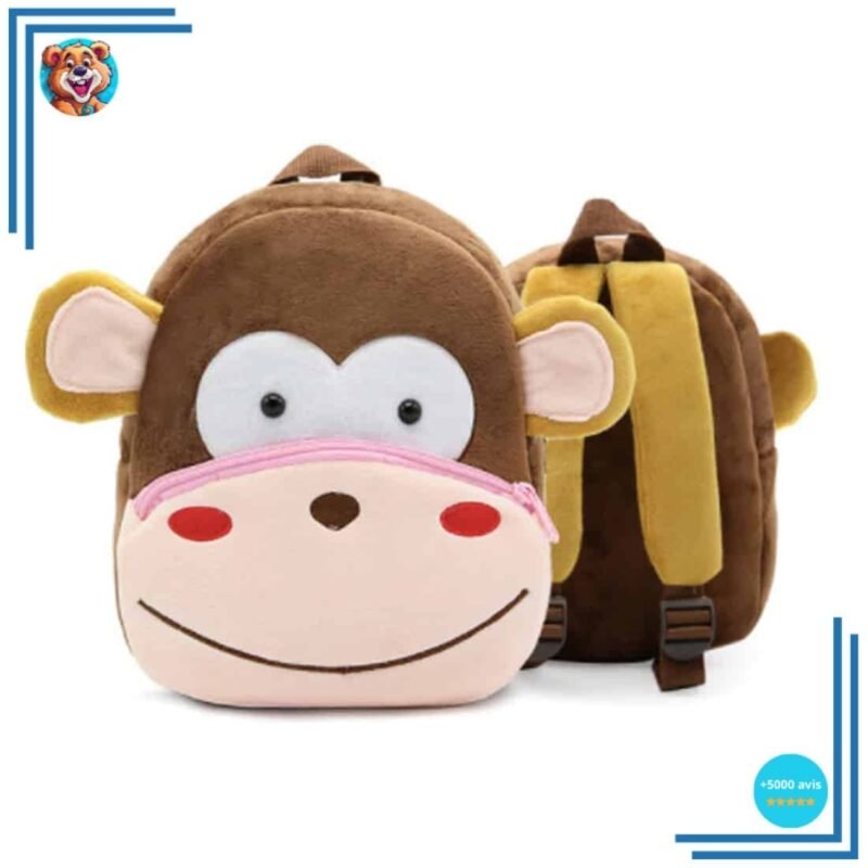 Sac à dos en peluche singe