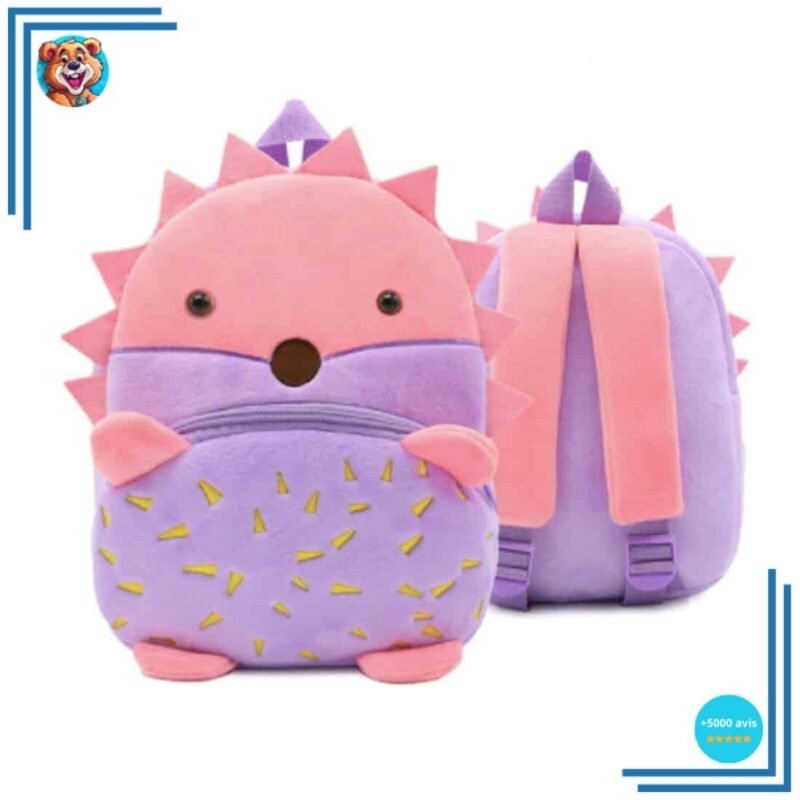 Sac à dos en peluche hérisson