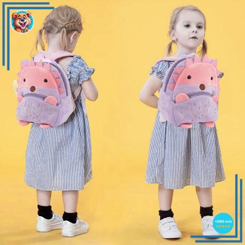 Sac à dos en peluche hérisson – Image 2