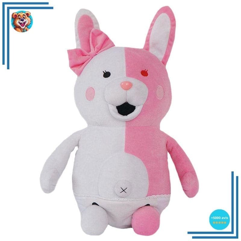 Peluche Lapin Rose et Blanc