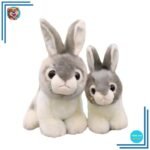 Peluche Lapin Gris et Blanc