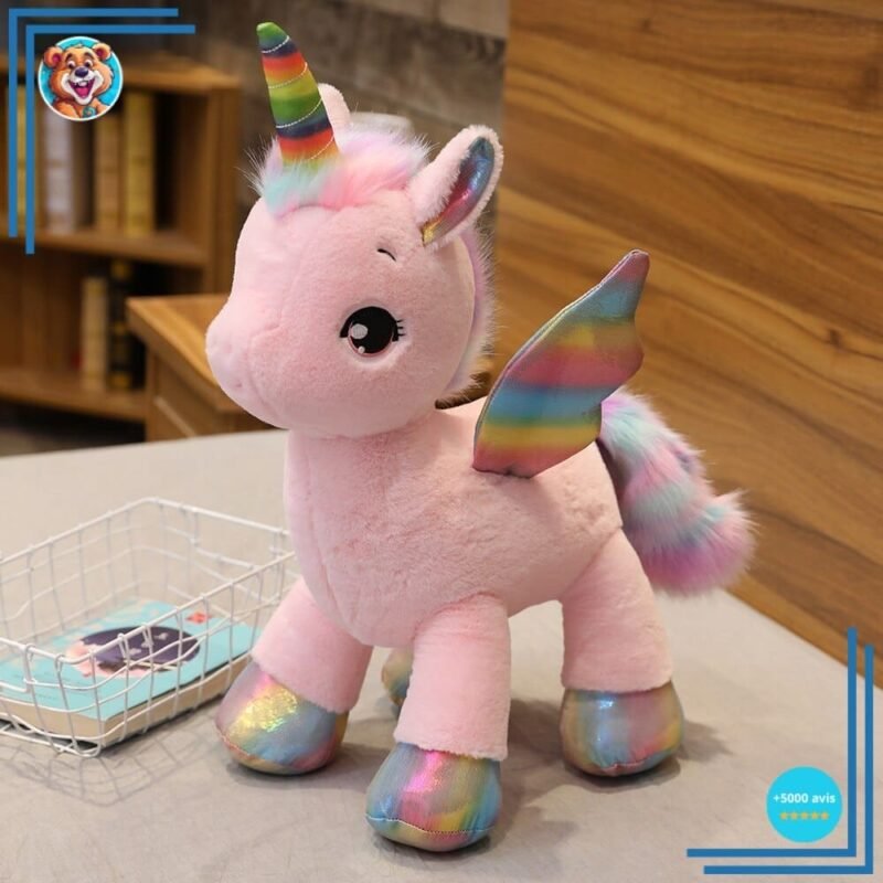 Peluche licorne colorée arc-en-ciel – Image 5