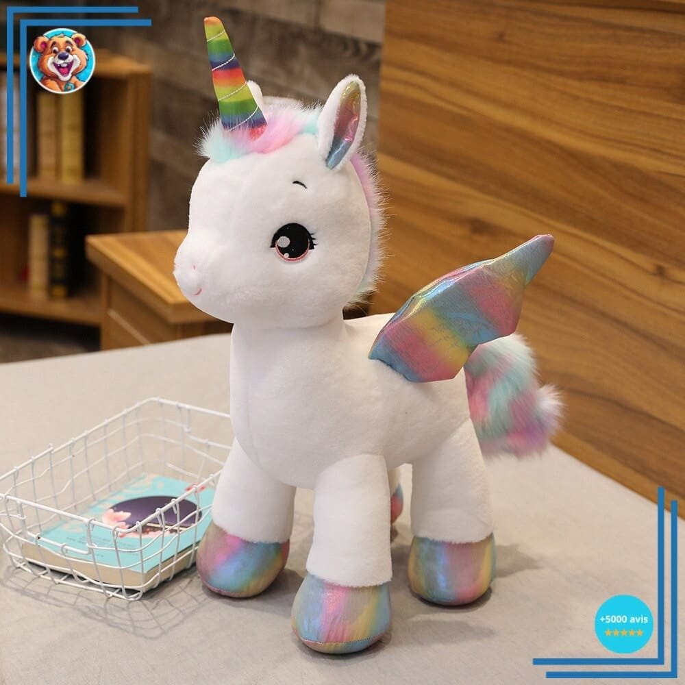 Peluche licorne colorée arc-en-ciel – Image 6