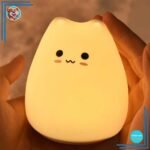 Veilleuse peluche en forme de chat silicone