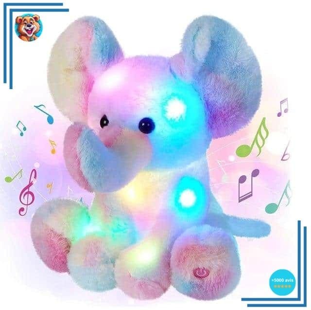 Veilleuse peluche en forme d’éléphant – Image 2