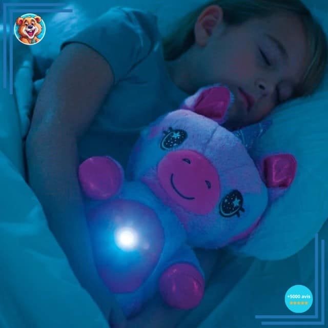 Veilleuse peluche licorne rose – Image 2