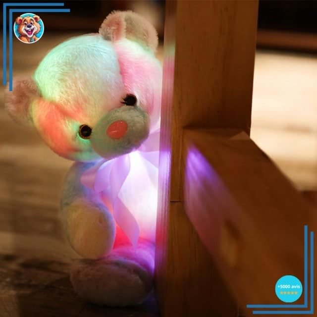 Veilleuse peluche ours colorée – Image 2