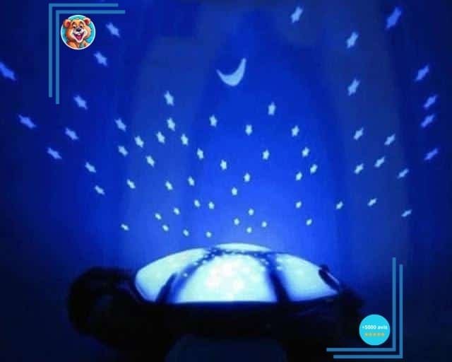 Veilleuse peluche tortue projecteur de ciel étoilé – Image 2