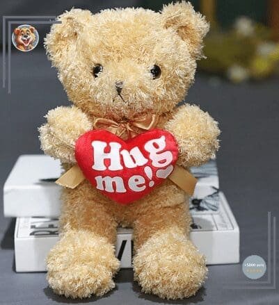 Peluche ours blanc gros câlins
