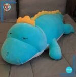 Peluche dinosaure bleu adorable