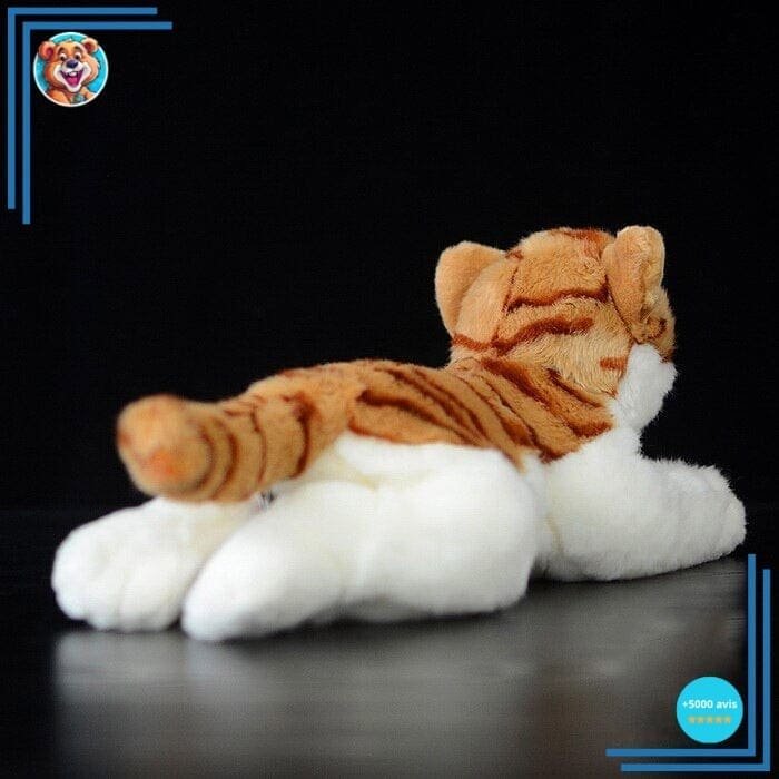 Peluche Chat Tigré Orange et Blanc – Image 2