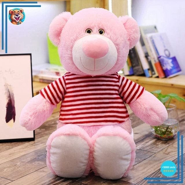 Gros Nounours en Peluche Rose