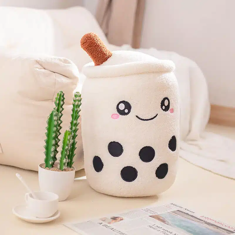 Peluche Bubble tea souriante et mignonne pour enfants