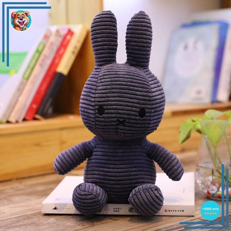 Peluche Miffy côtelé Bleu