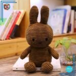 Peluche Miffy côtelé marron