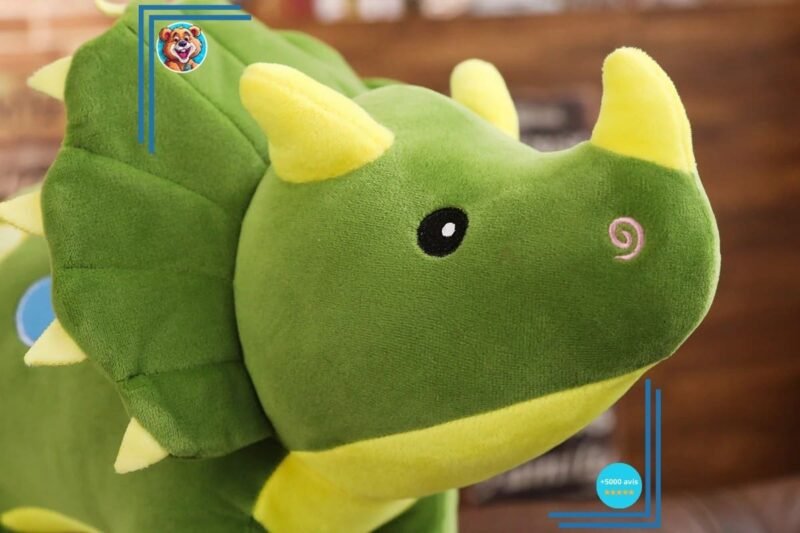 Peluche dinosaure toute douce verte – Image 2