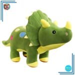 Peluche dinosaure toute douce verte