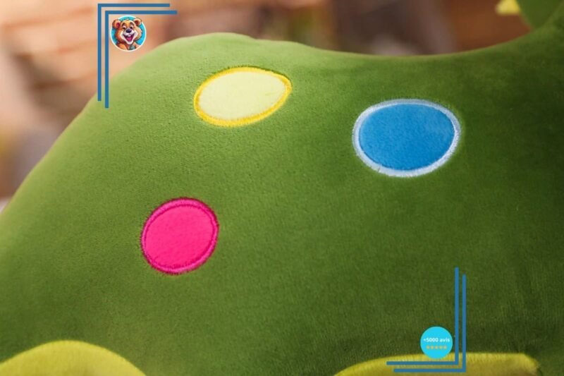 Peluche dinosaure toute douce verte – Image 3