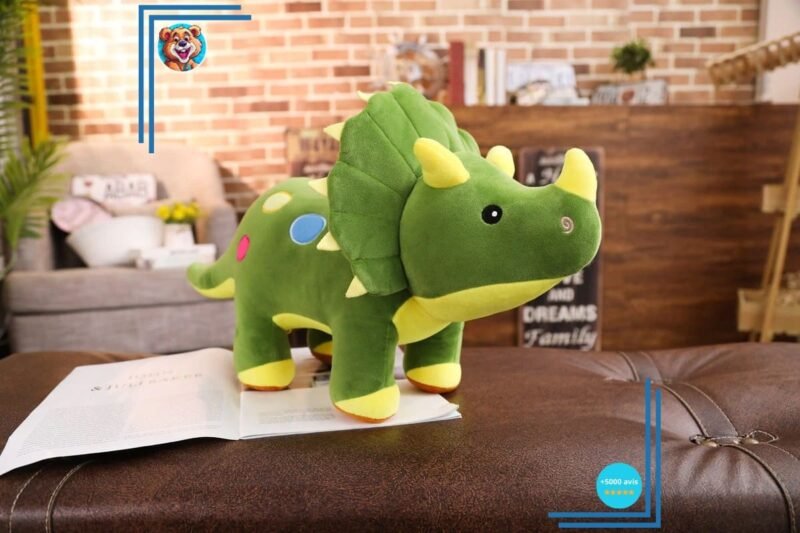 Peluche dinosaure toute douce verte – Image 5