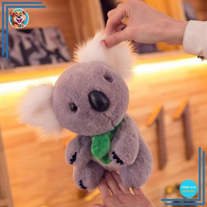 Peluche koala gris et blanc adorable – Image 2