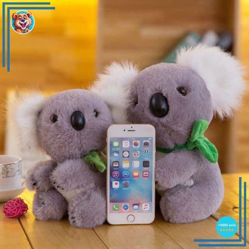 Peluche koala gris et blanc adorable – Image 3