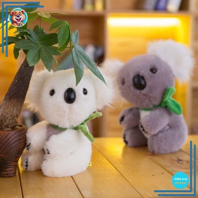 Peluche koala gris et blanc adorable – Image 6