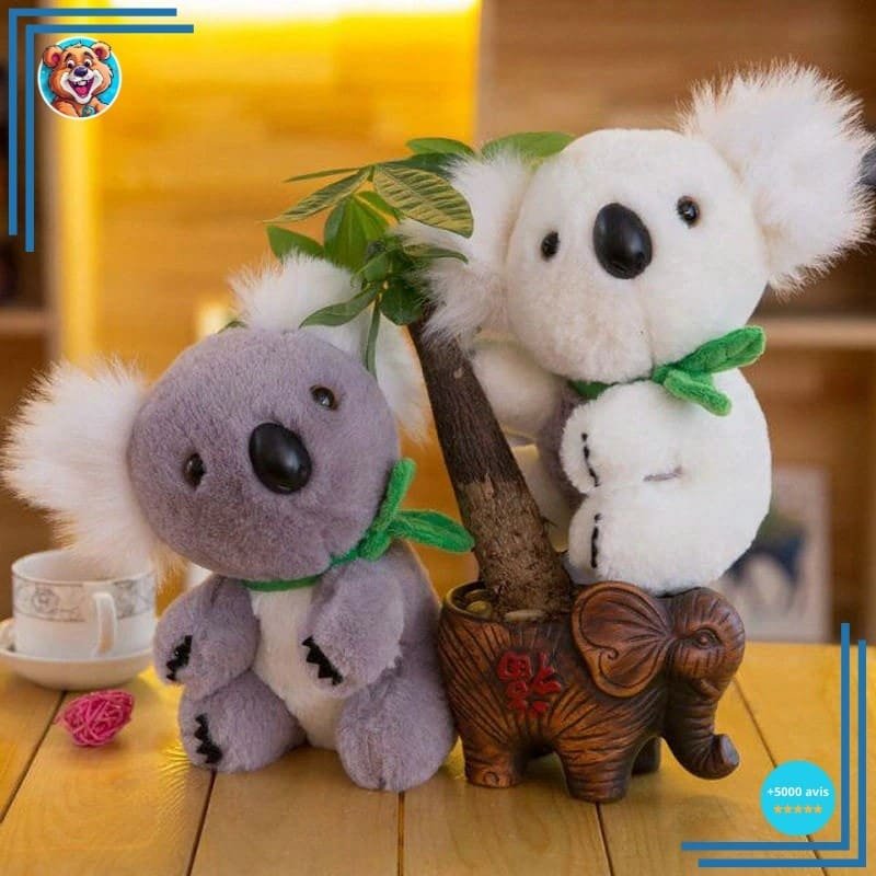 Peluche koala gris et blanc adorable – Image 7