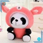 Peluche panda déguisé en lapin