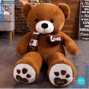 Peluche ours marron pleine d’amour