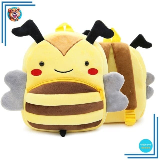 Sac à dos en peluche abeille