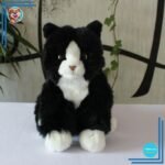 Peluche Chat Noir et Blanc