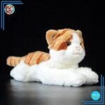 Peluche Chat Tigré Orange et Blanc