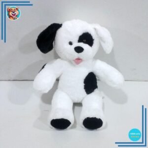 Peluche Chien Noir et Blanc