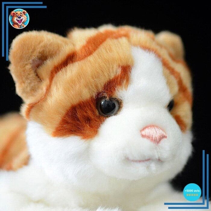 Peluche Chat Tigré Orange et Blanc – Image 4