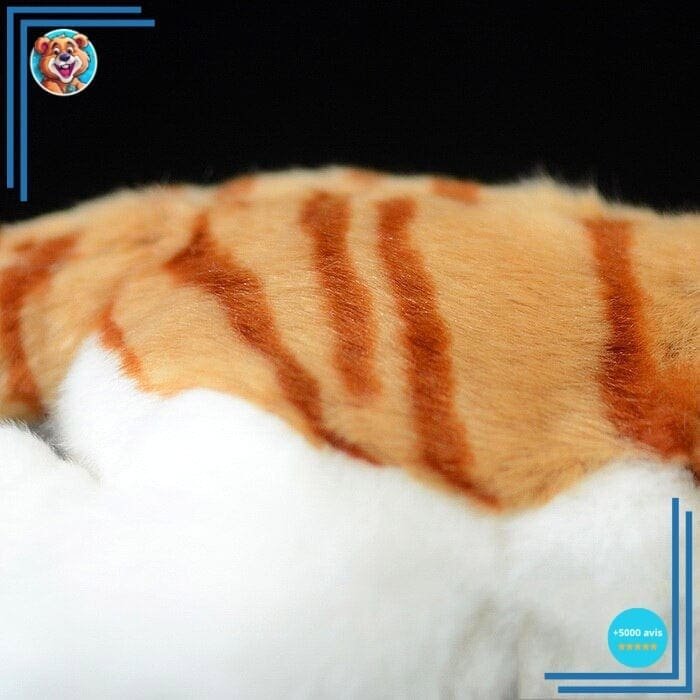 Peluche Chat Tigré Orange et Blanc – Image 5