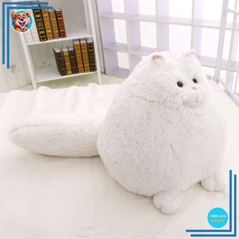 Peluche Chat Persan Blanc – Image 4