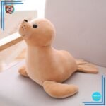 Jouet en peluche phoque mignon aux yeux noirs xxl