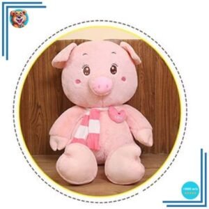 Porcelet géant en peluche aux grands yeux brillants