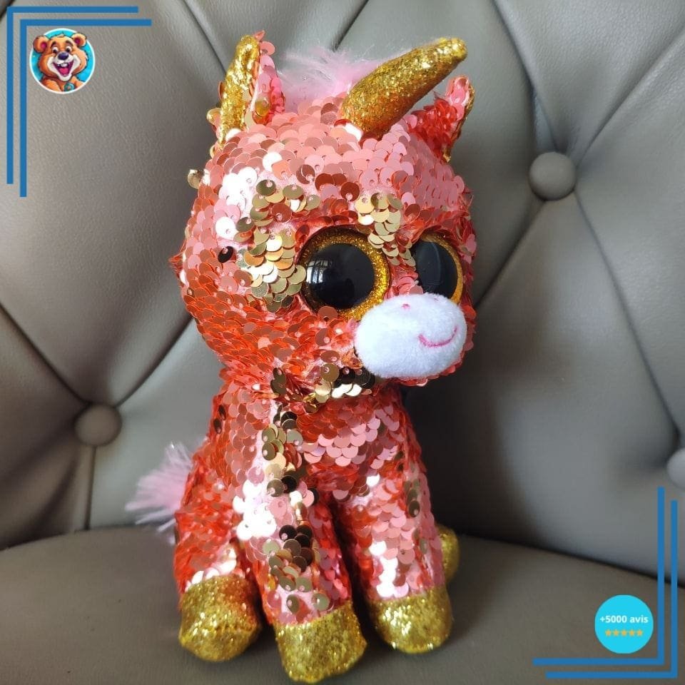 Peluche Ty Licorne à sequins – Image 3