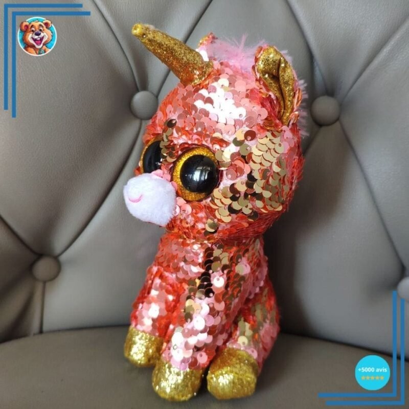 Peluche Ty Licorne à sequins – Image 2