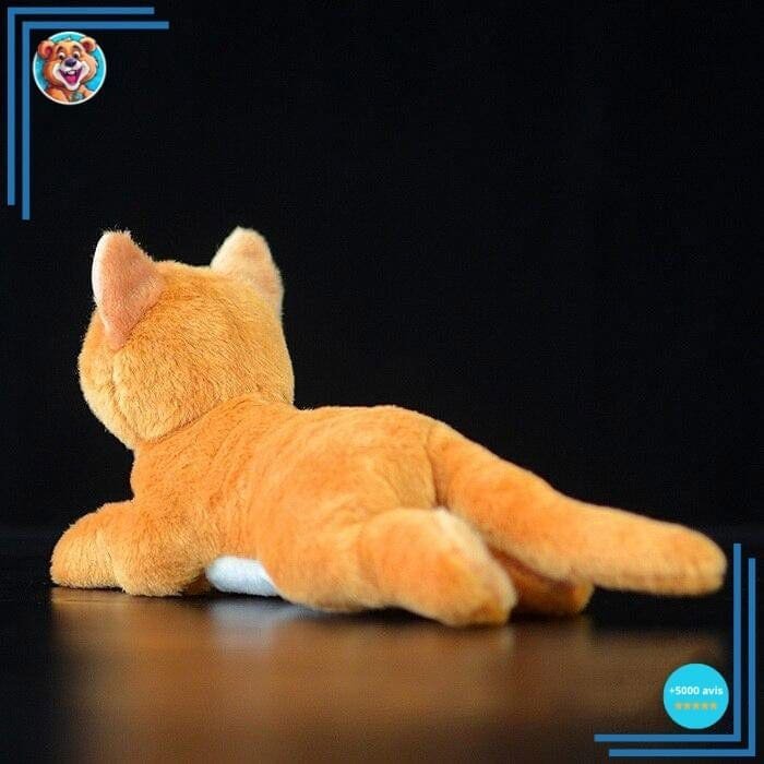 Peluche Chat Roux Couché – Image 4