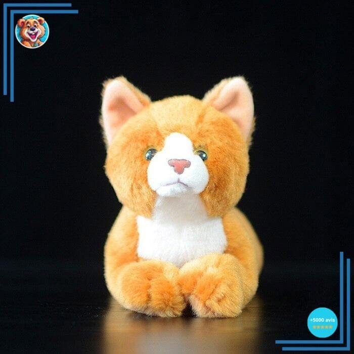 Peluche Chat Roux Couché – Image 2