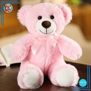 Ours en Peluche Nœud Papillon Rose